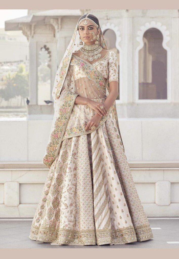 Off-White Color Wedding Lehenga Choli – Made to Measure