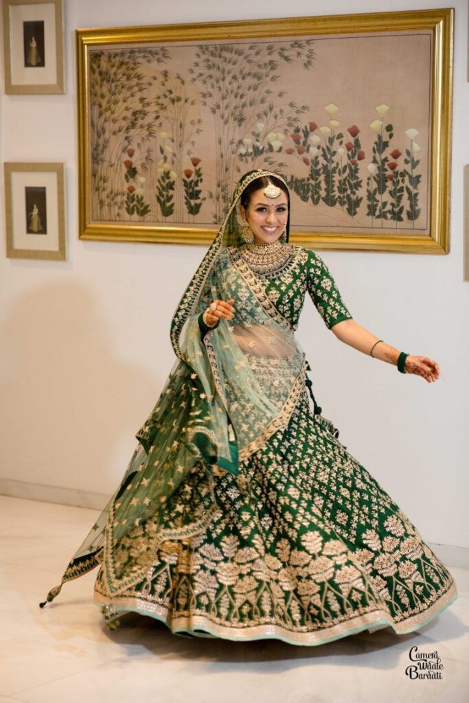 embroidered bridal lehenga