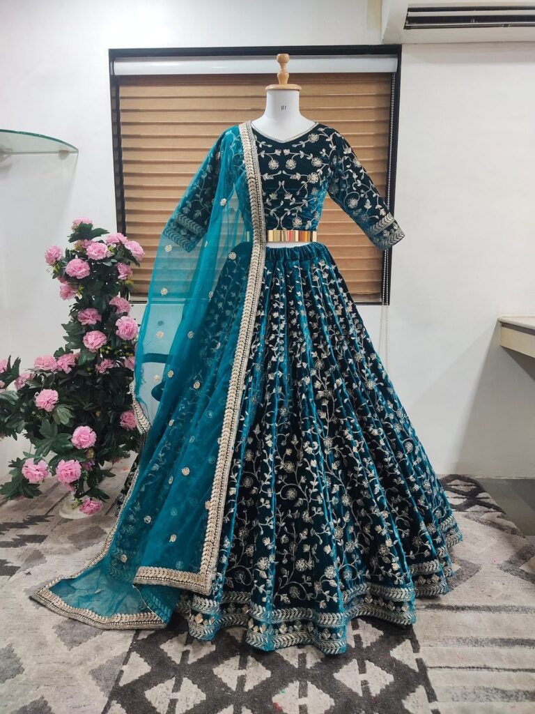 Order#Nsr635 VISCOS VELVET Lehenga choli @Rs 2070 by Whatsapp +919619659727 or ArtistryC.in