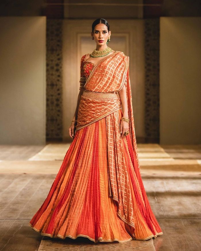 embroidered bridal lehenga