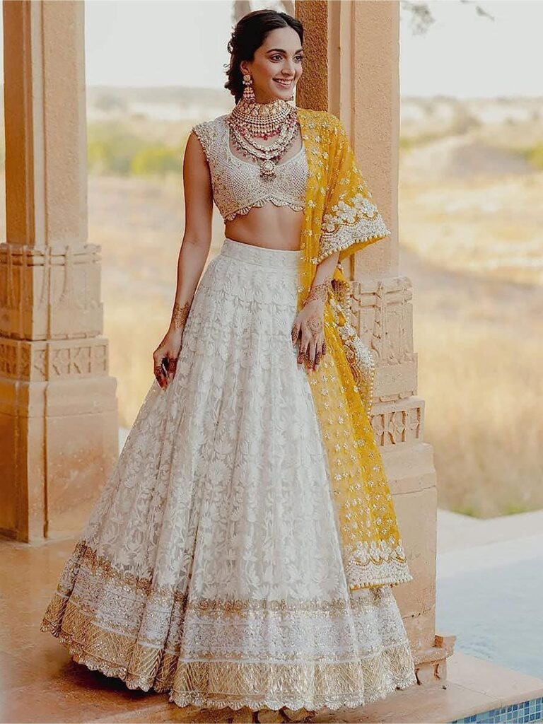 embroidered bridal lehenga