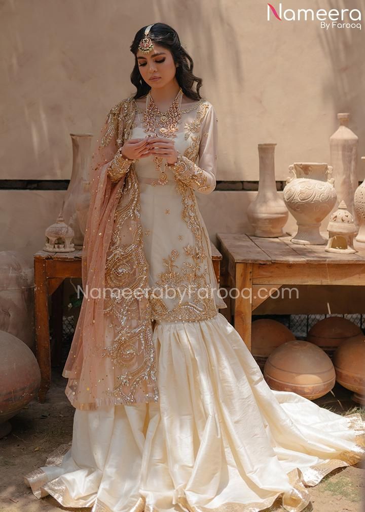 Pakistani Traditional Bridal Gharara Dress 2021 #BS513