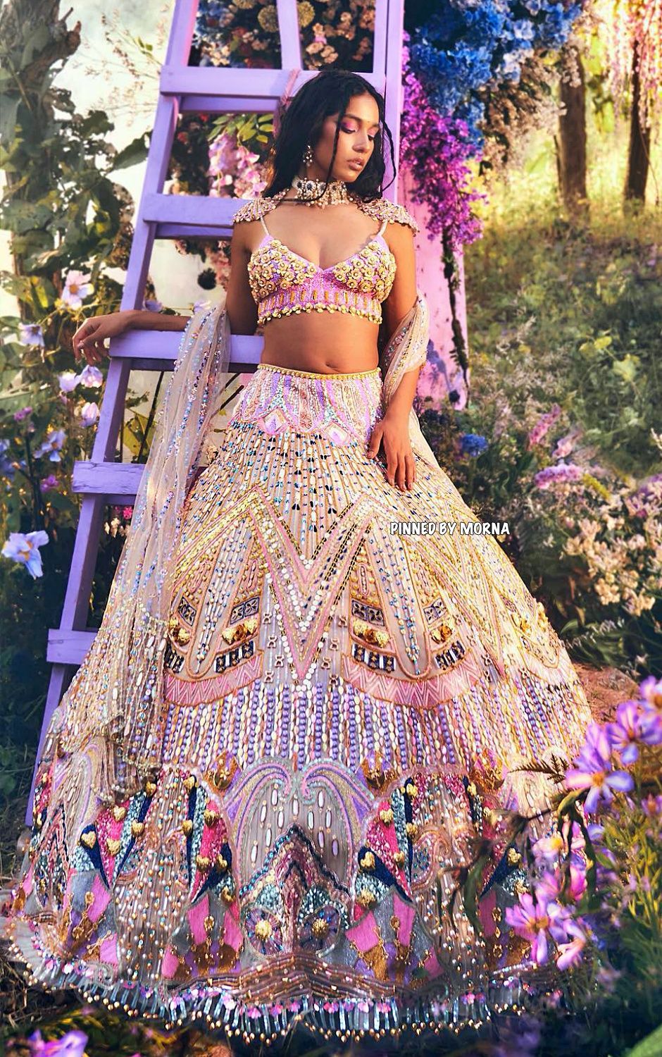 embroidered bridal lehenga