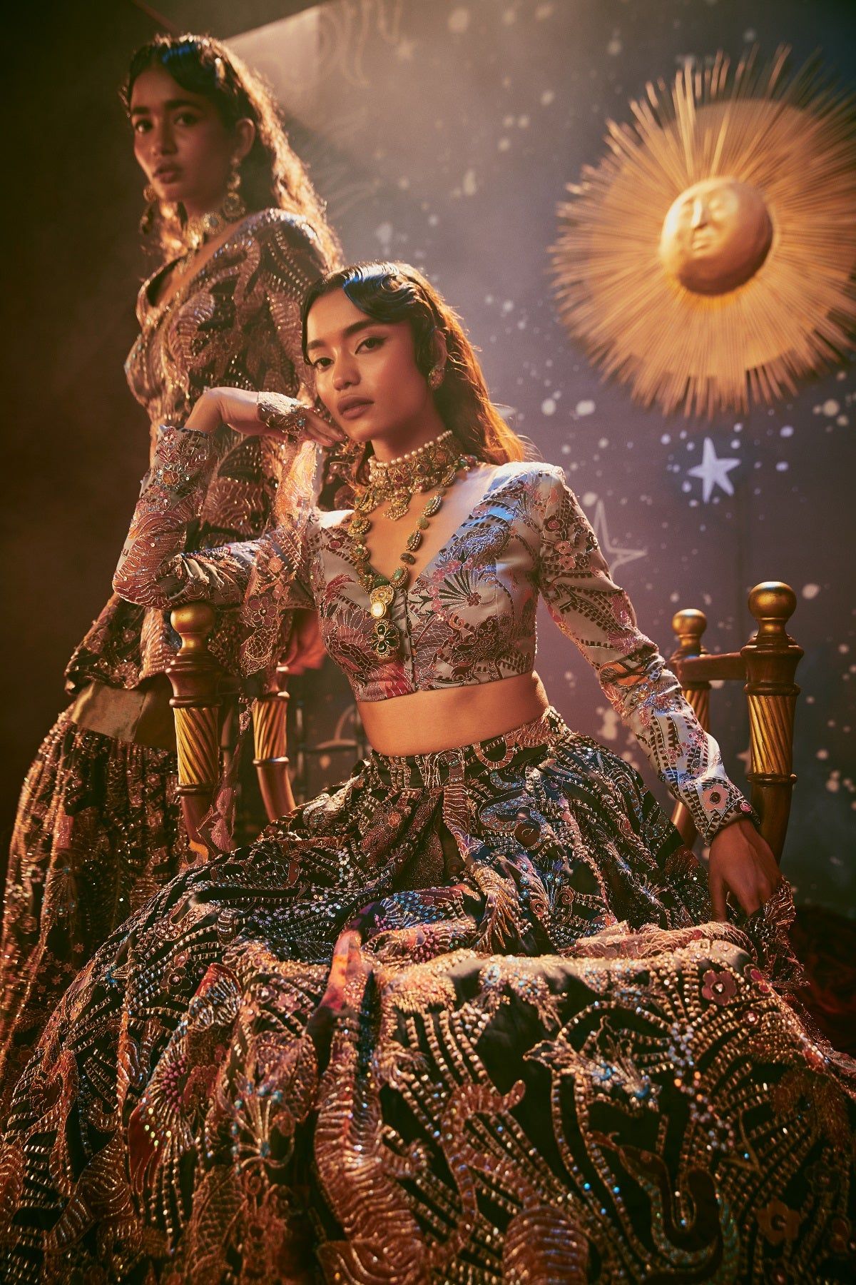 embroidered bridal lehenga