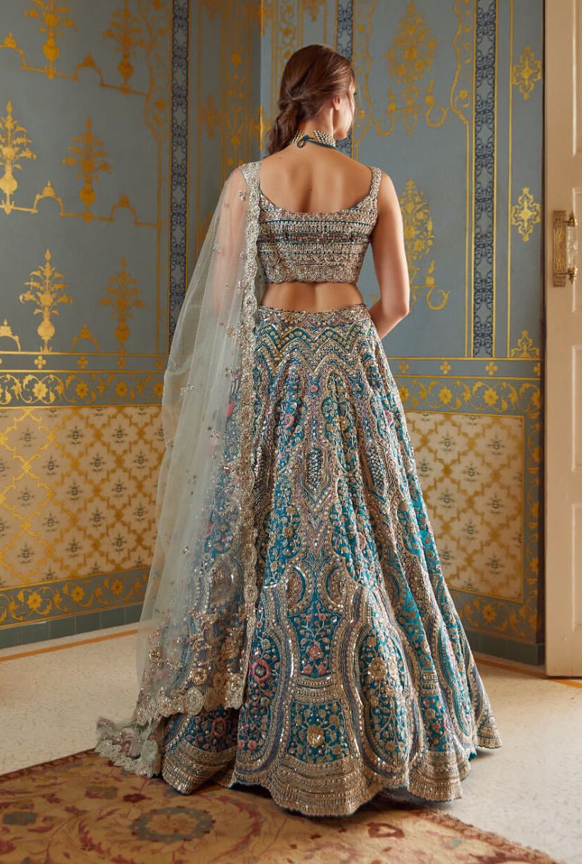 embroidered bridal lehenga