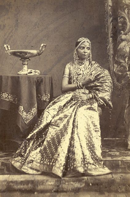 Portrait of a Seated Girl Wearing Jewellery, from Madras in Tamil Nadu – 1872