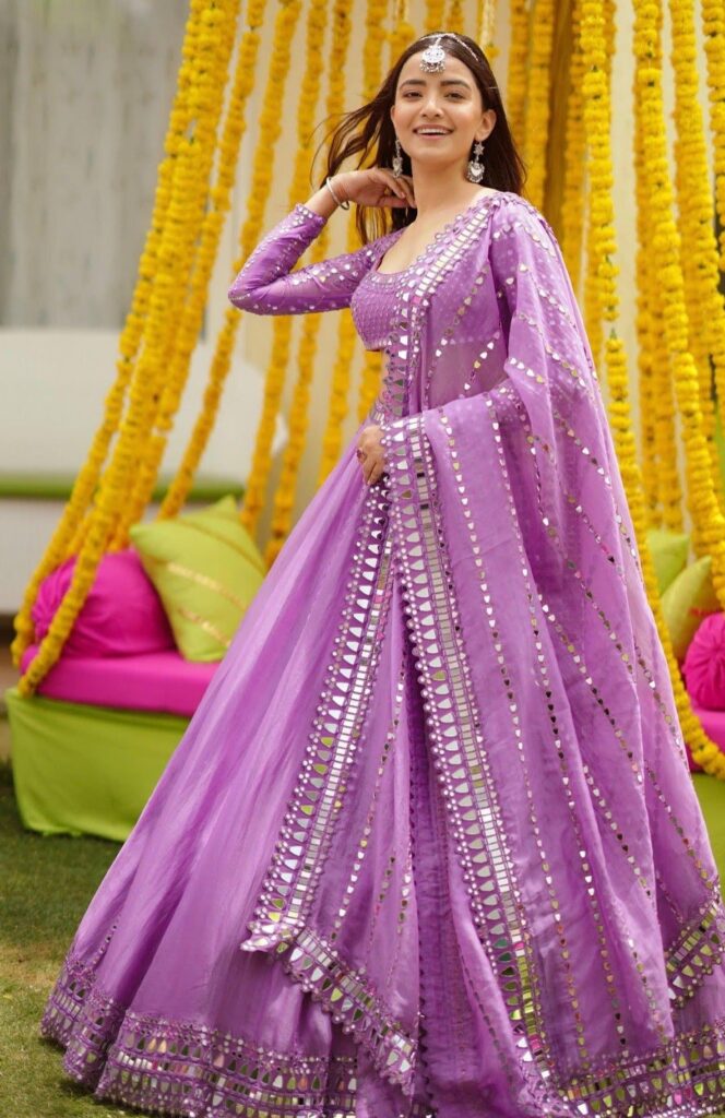 Purple Mirror Lehenga Set – XL