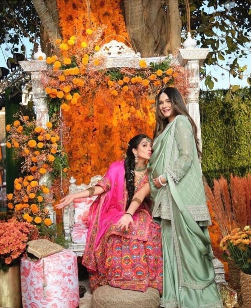 Radhika Merchant Poses With Her Mom At ‘Mehendi’, They Wore Custom-Made ‘Buti’-Embroidered Outfits