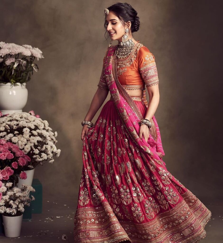 Radhika Merchant wore a custom three-toned ghagra choli from this homegrown designer