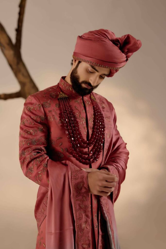 Red Ochre Sherwani – M / Red