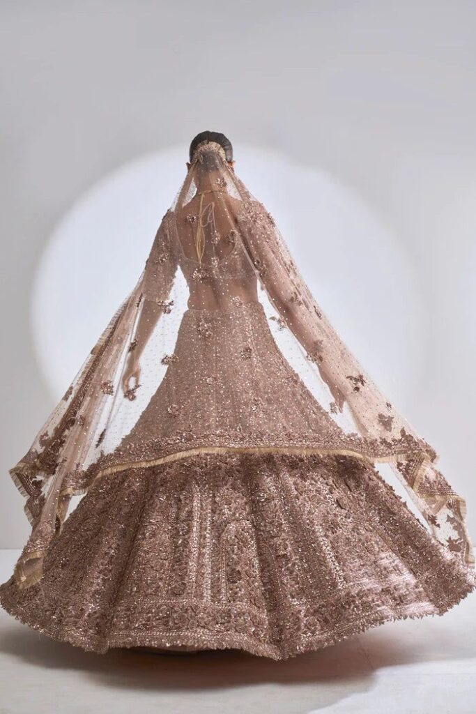 Rose Gold Three-Dimensional Lehenga Set – 14 / Tall