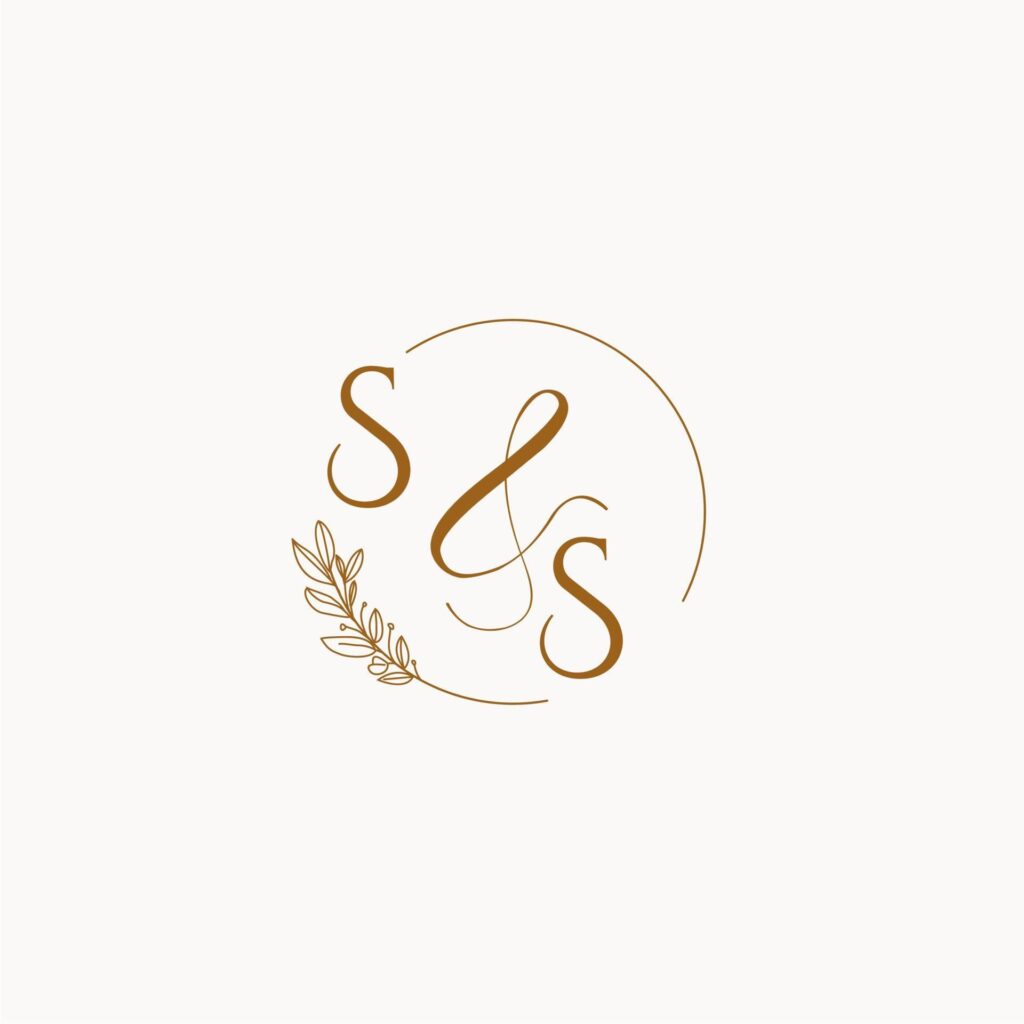 SS initial wedding monogram logo