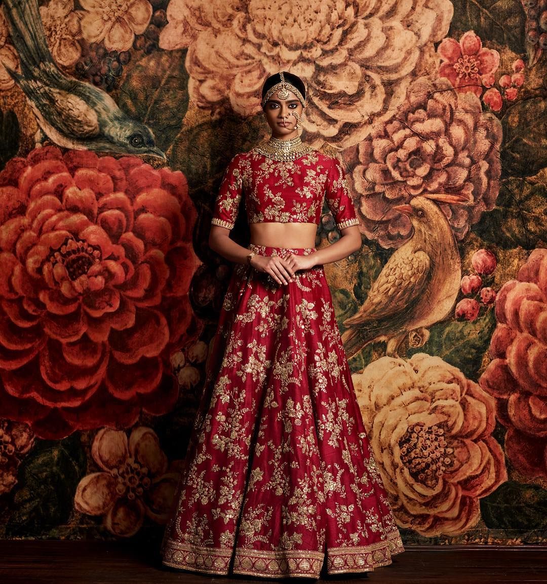 embroidered bridal lehenga