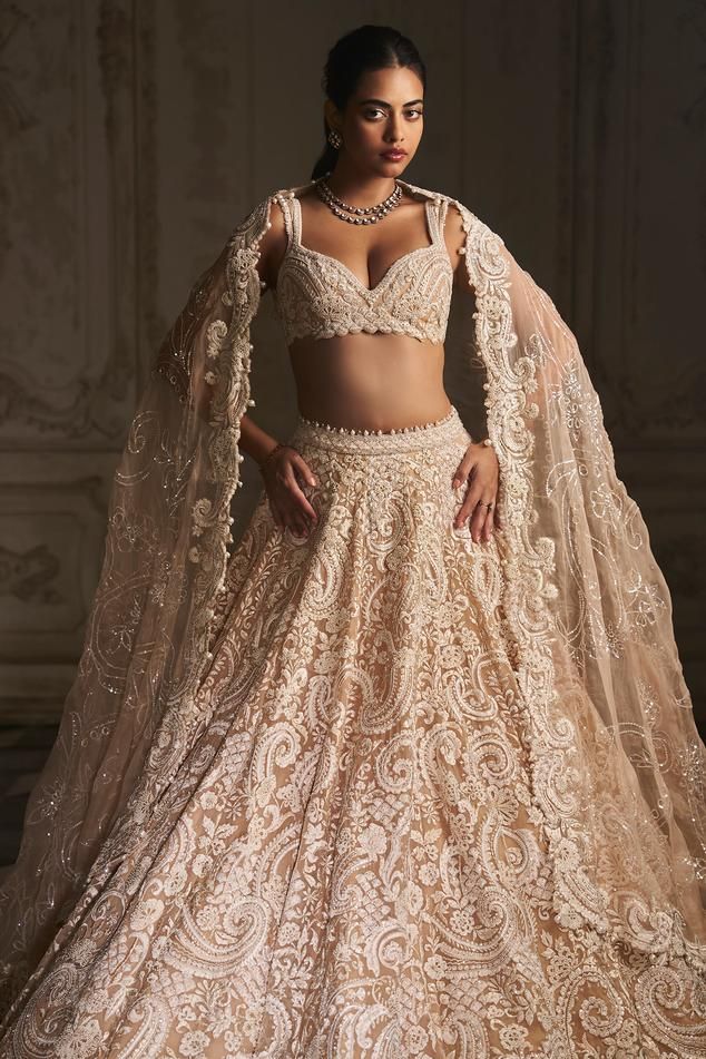 embroidered bridal lehenga