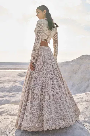 embroidered bridal lehenga