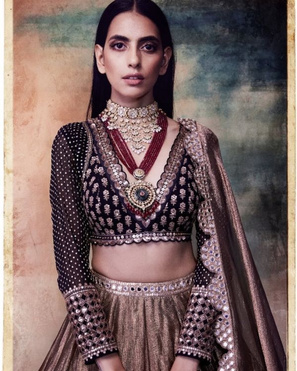 embroidered bridal lehenga