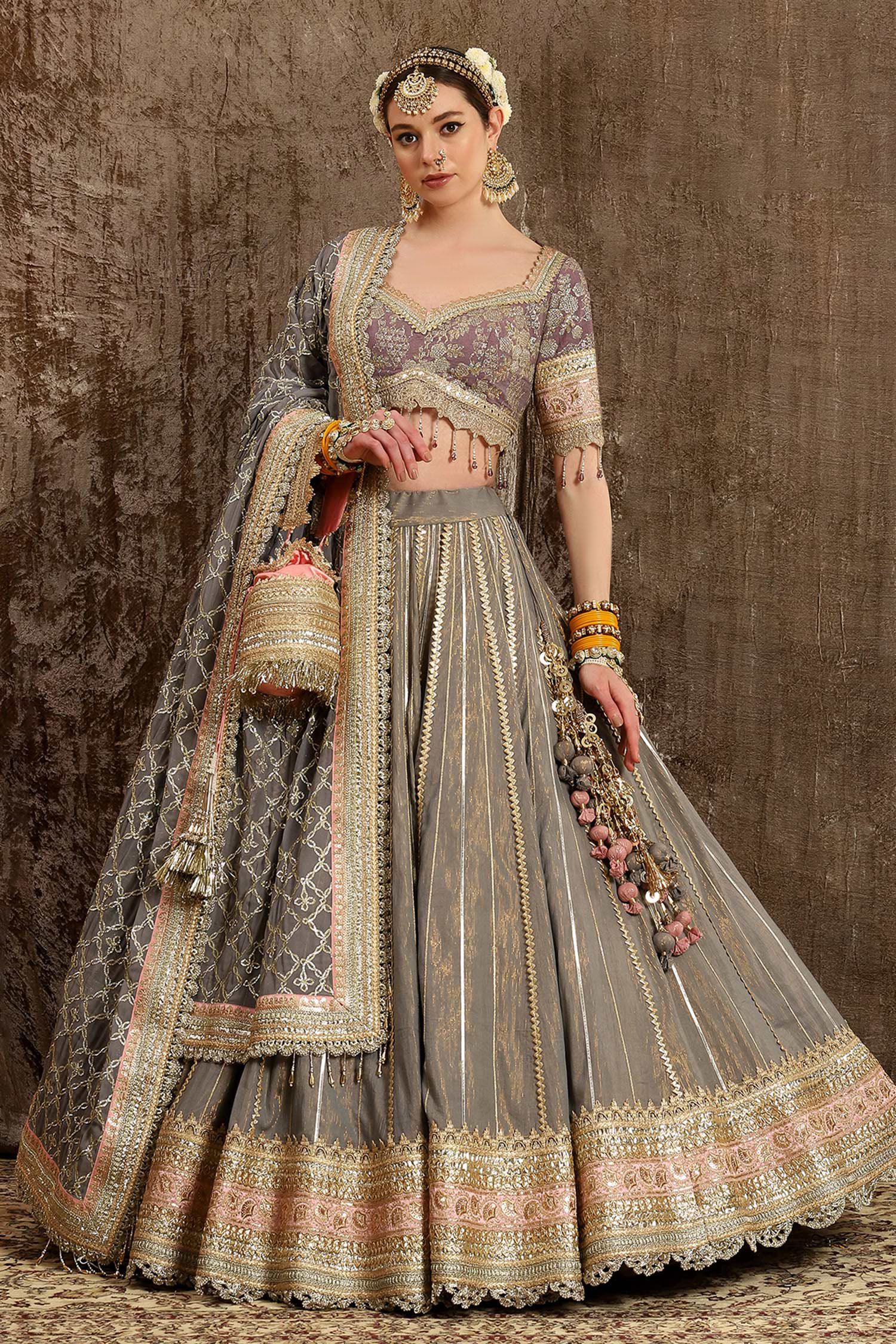 embroidered bridal lehenga