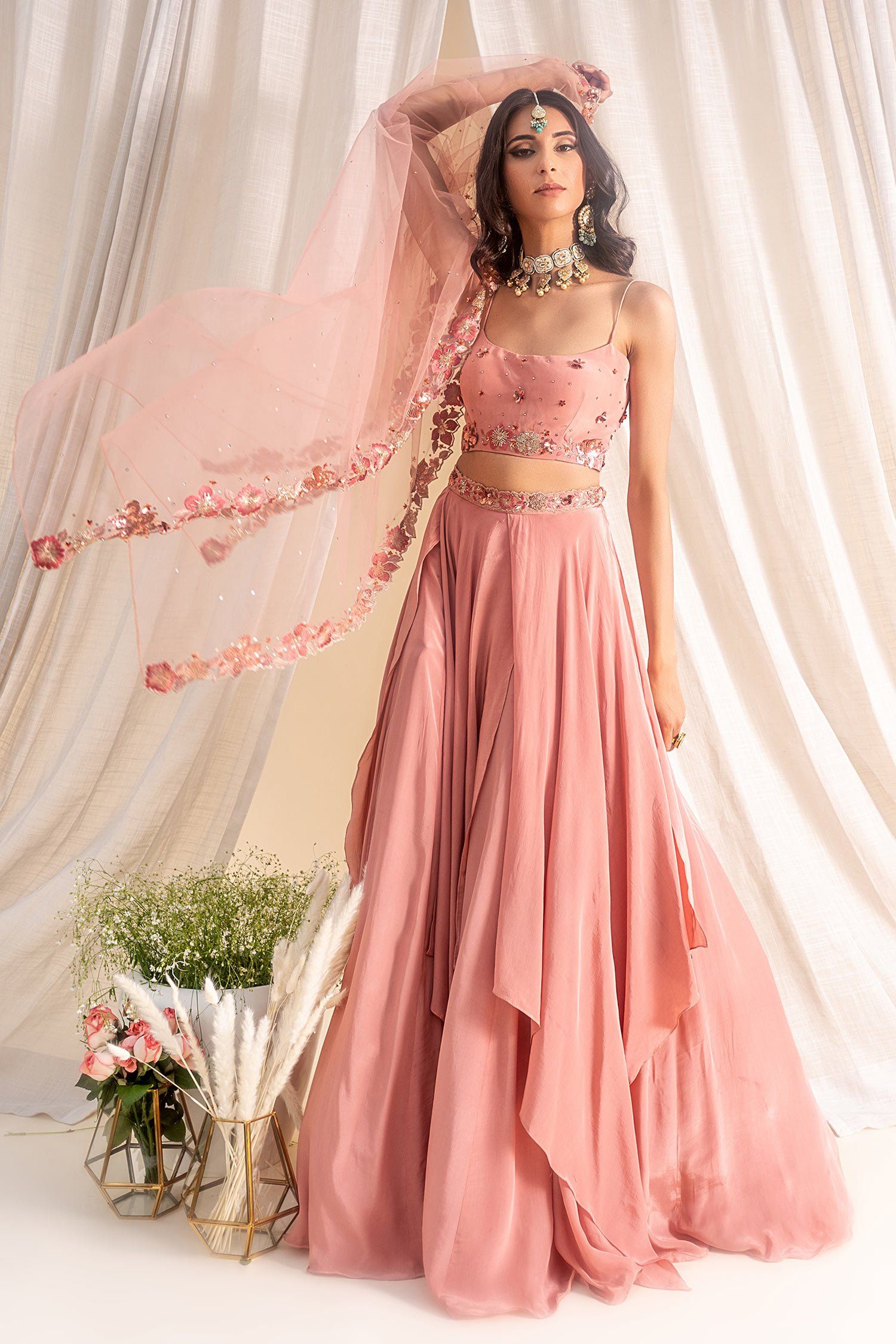 embroidered bridal lehenga