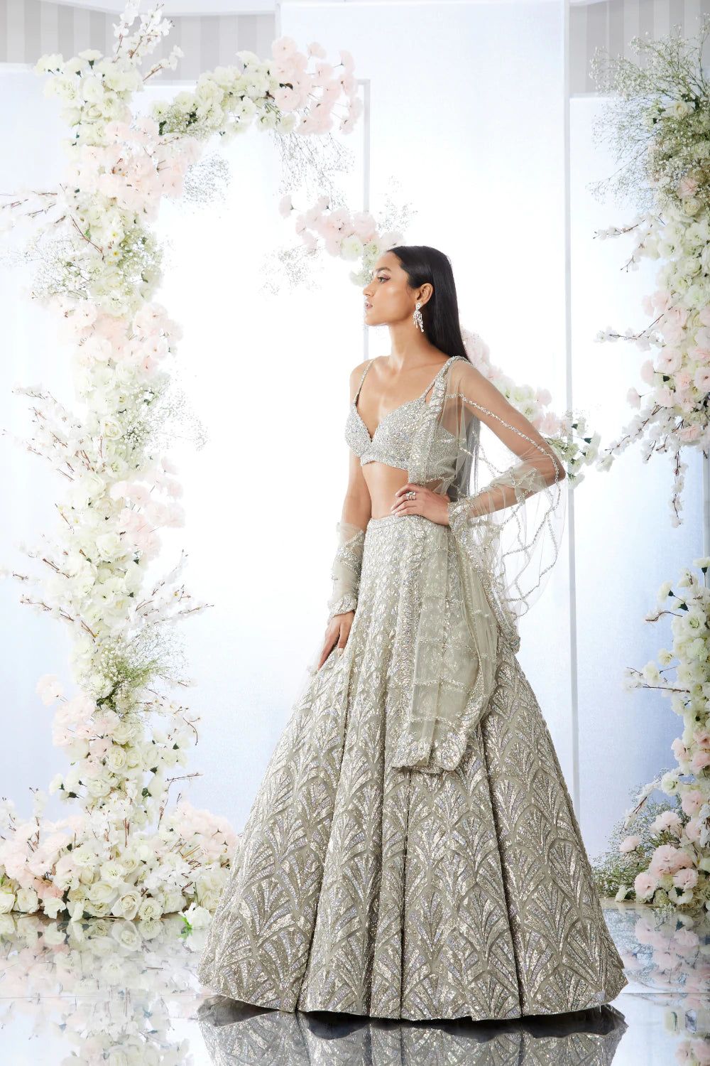 embroidered bridal lehenga