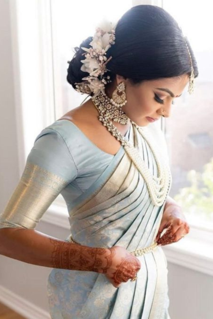 South Indian Brides in Trendy Saree Designs