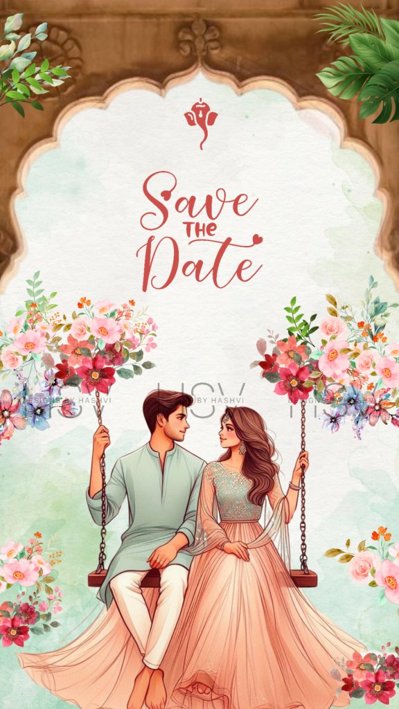 Swing save the date | Designs by HaShVi