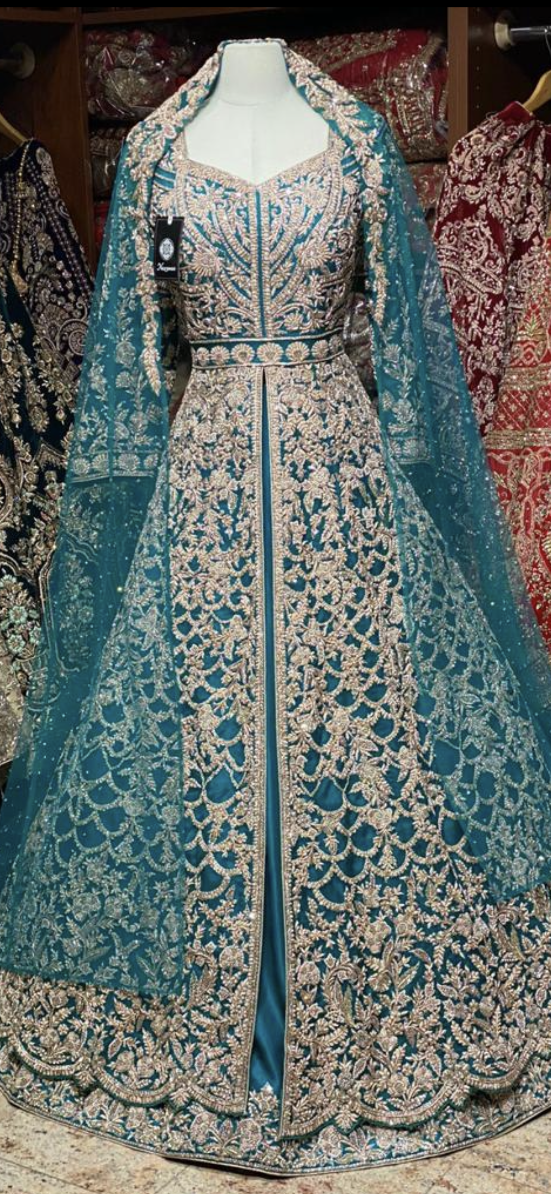 embroidered bridal lehenga