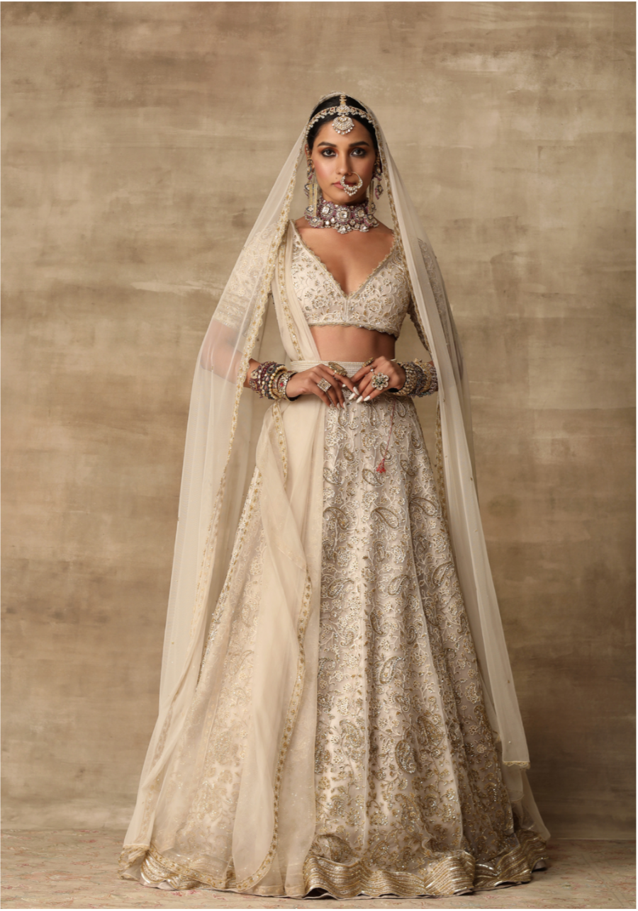 embroidered bridal lehenga