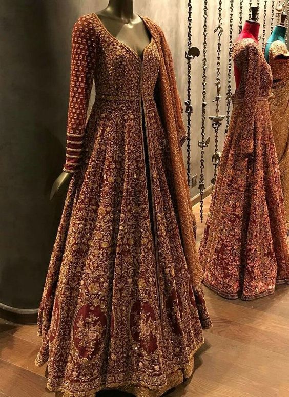 embroidered bridal lehenga