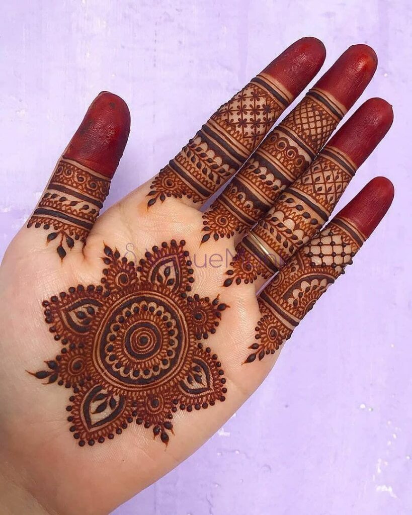 Unique Finger Mehendi  Designs for front and Back!