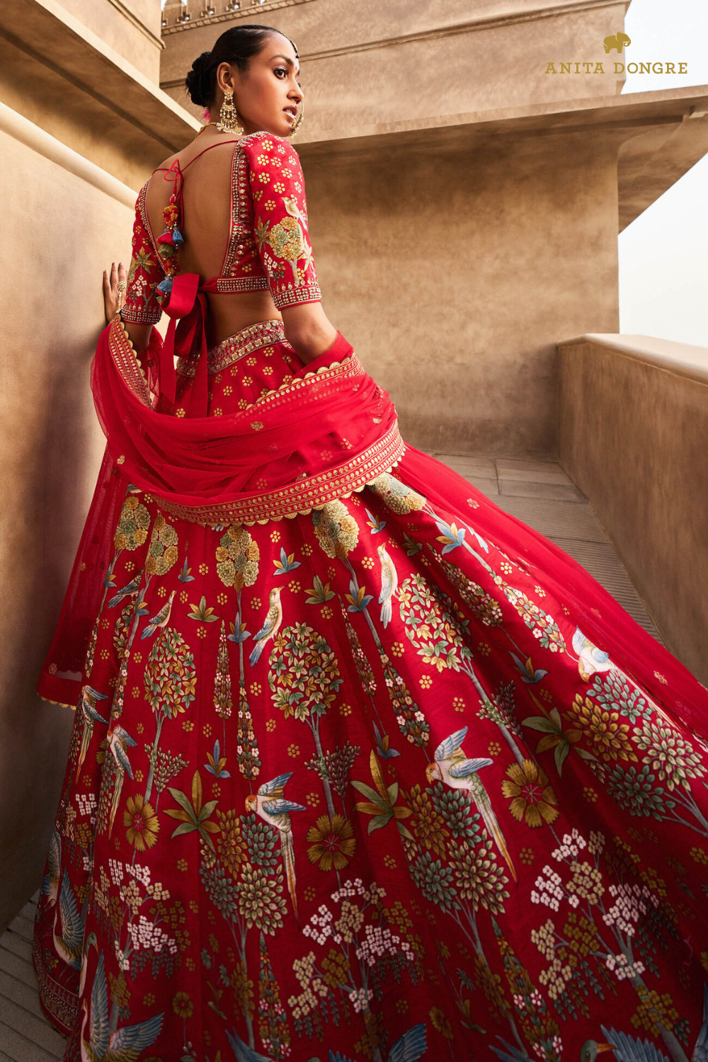 embroidered bridal lehenga