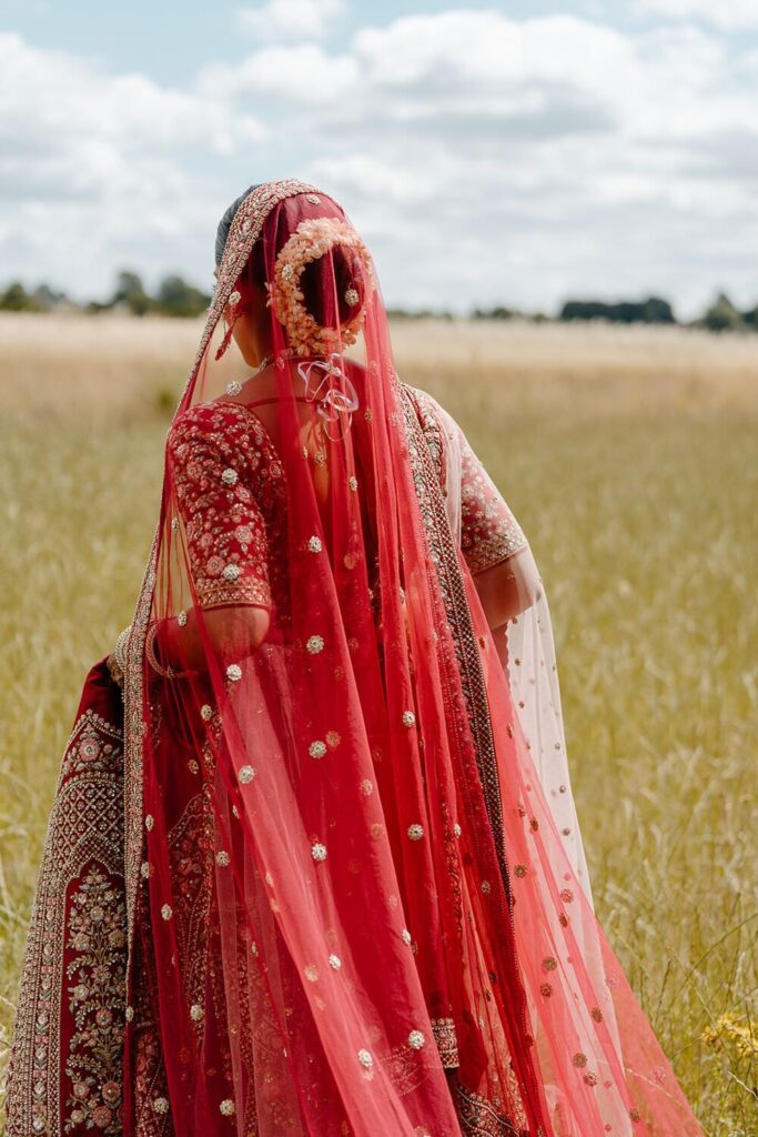 Wedding Gown Red &amp; Gold Indian Hindu Outfit