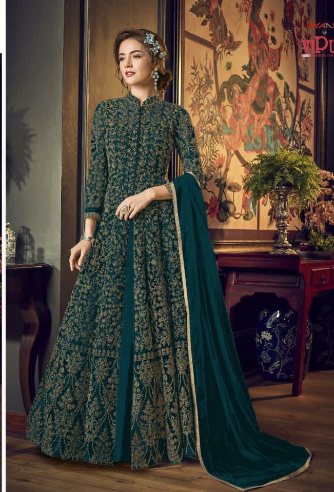 Wedding Wear Net Gown Vipul 4554 by Whatsapp +917208510938 or Visit ArtistryC.in