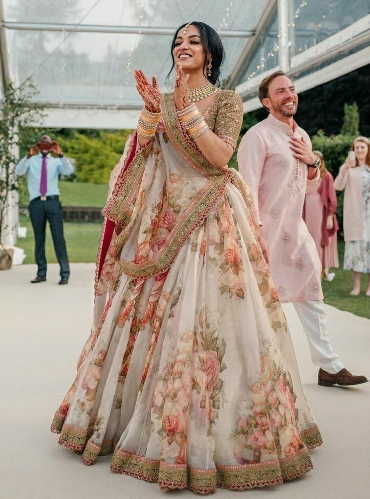 White Floral Lehenga | Floral Blouse Designs Latest