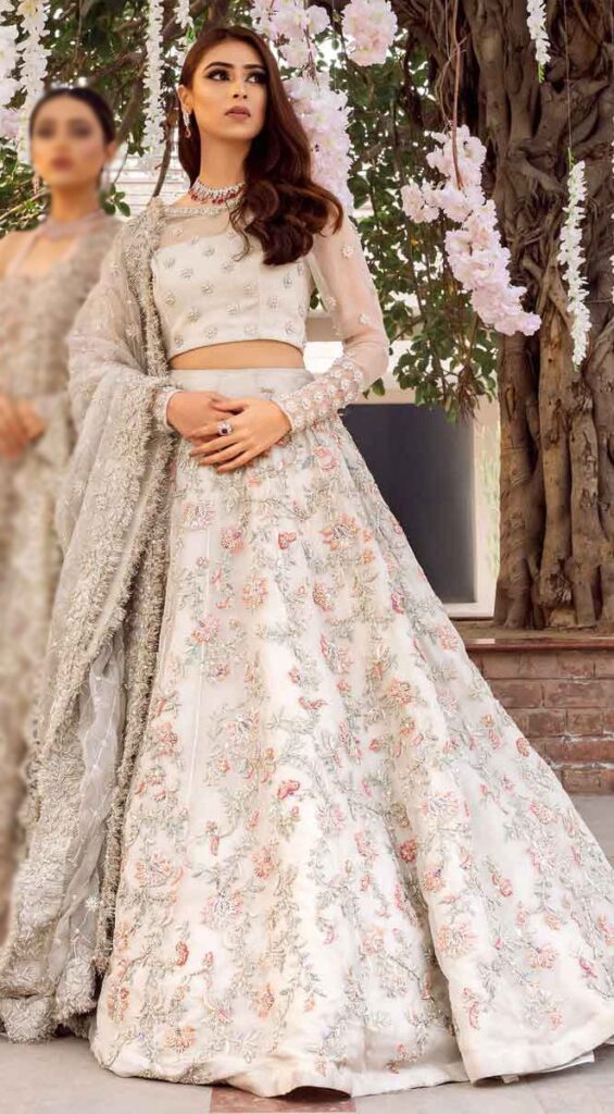 ZGW1712 White Peony Lehenga