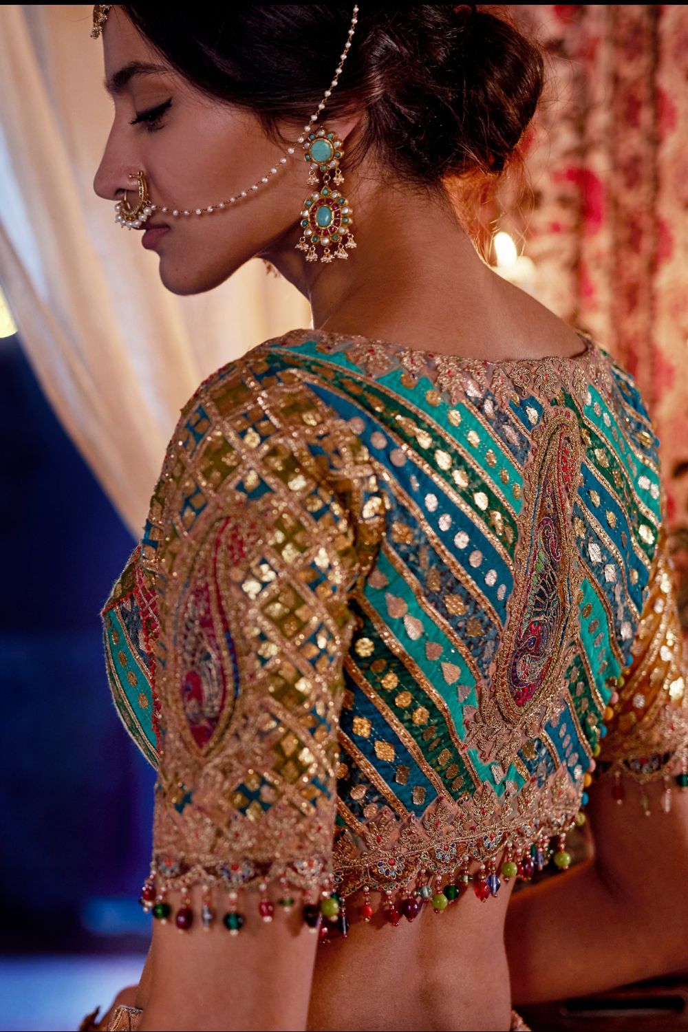 embroidered bridal lehenga