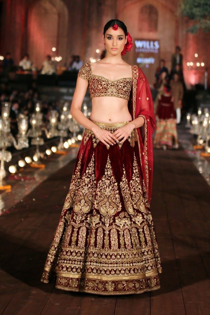 embroidered bridal lehenga