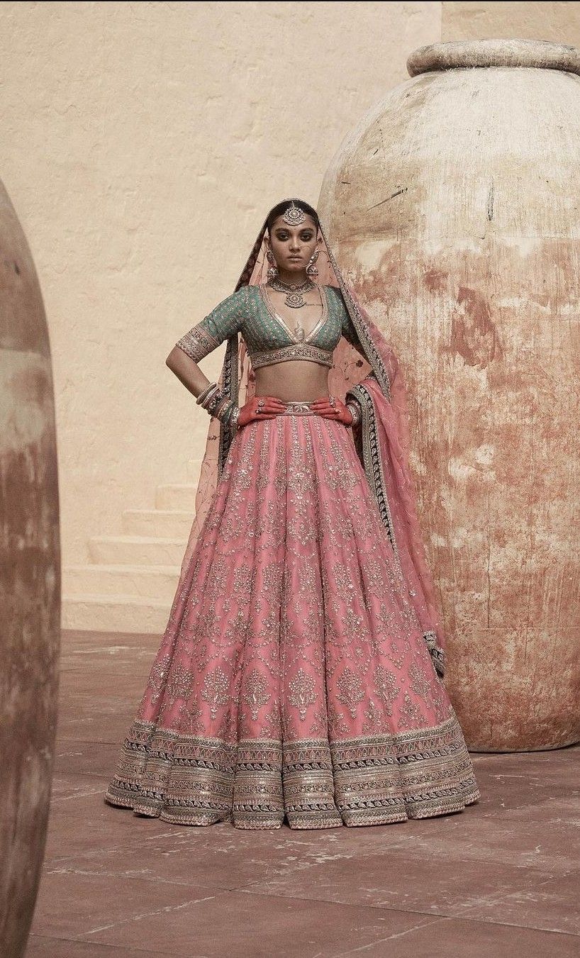 embroidered bridal lehenga