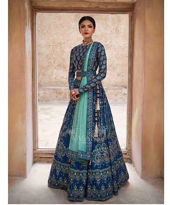 embroidered bridal lehenga