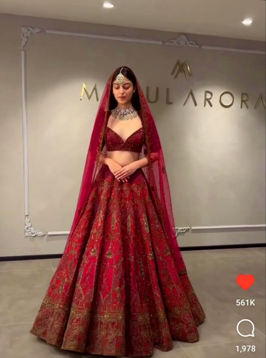 embroidered bridal lehenga