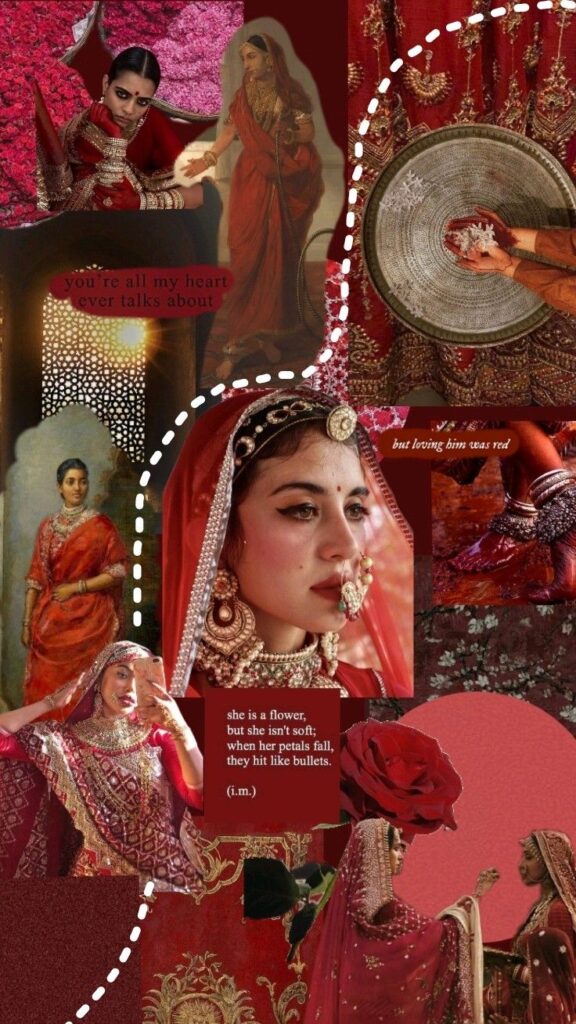 desi indian aesthetic ✨️ red bride asthetics