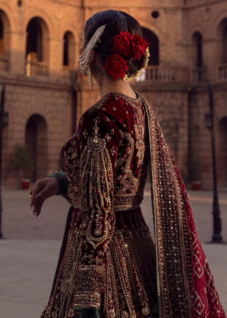 embroidered bridal lehenga