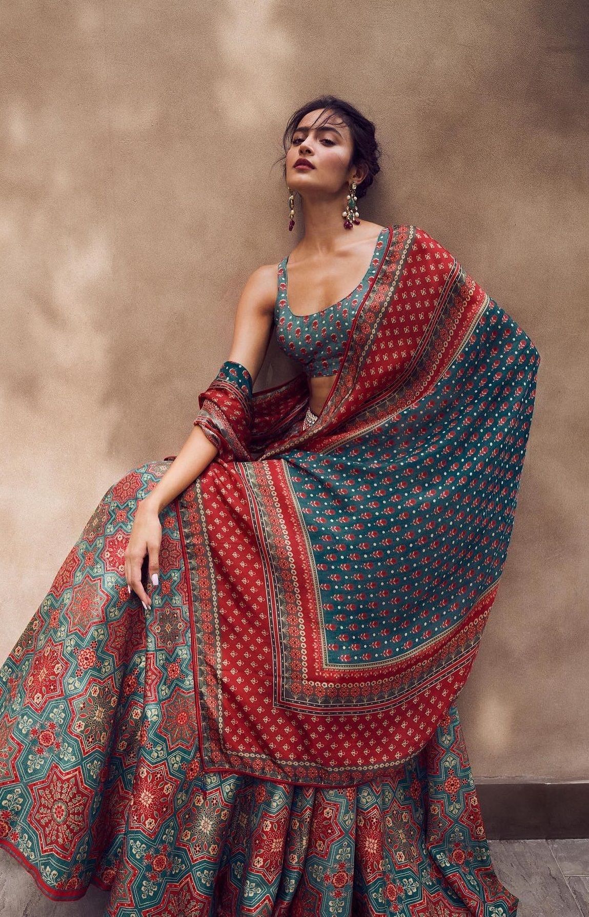 embroidered bridal lehenga